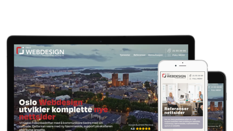 Skjermdump av nettsiden Oslo Webdesign AS